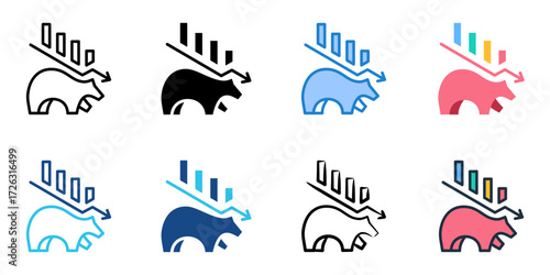 Bear market set multiple style collection 
