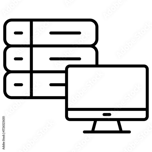 Data Center Outline Icon
