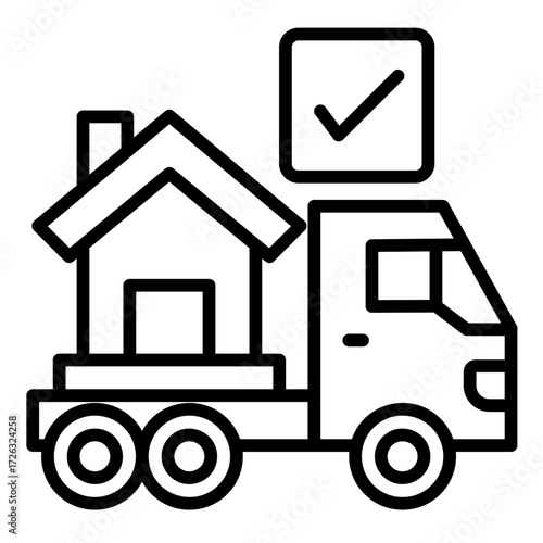 Moving Truck  Icon Set Multiple Style Collection