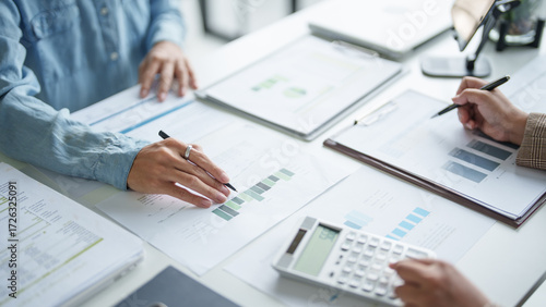 business man Auditor or internal revenue service staff checking annual financial statements company Audit  Accounting tax.