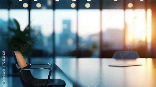 hiring process with interviewing candidate and manager in a meeting room on blurred background