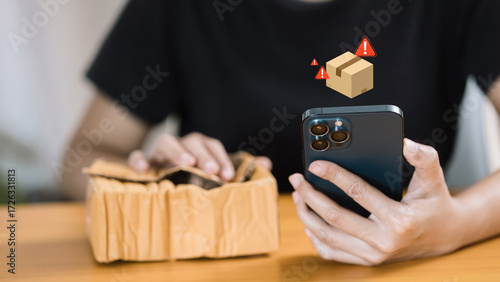 Damaged Package Complaint via Ecommerce Mobile App