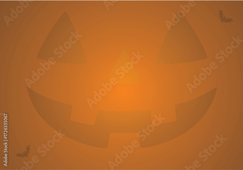 Happy halloween background and pumpkin abstract orang color 