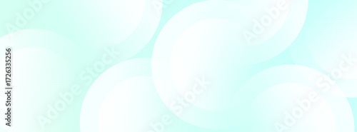 A serene and modern abstract background featuring soft, overlapping bokeh circles in a light aqua and white color palette