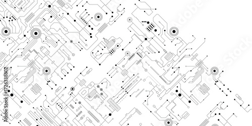 High tech technology geometric stock illustration. Vector eps10