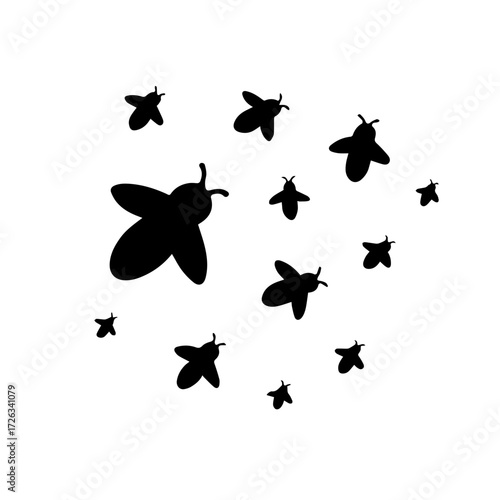 Swarm of Fireflies Silhouette