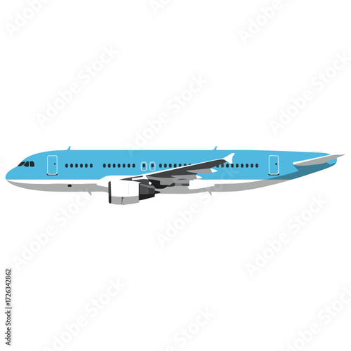 Flat Vector Graphic Illustration of an Airplane