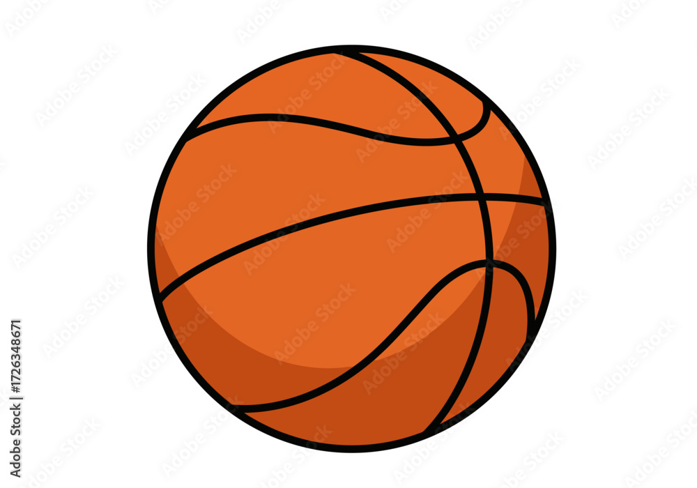 Fototapeta premium A Classic Basketball Icon Orange Sphere of Sport and Fun