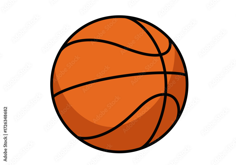 Fototapeta premium Classic orange basketball illustration for sports and game designs