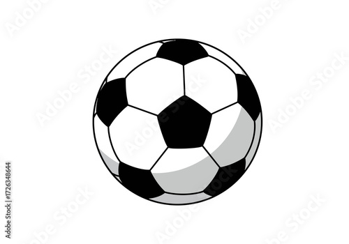 Classic Soccer Ball Design Isolated on a White Background
