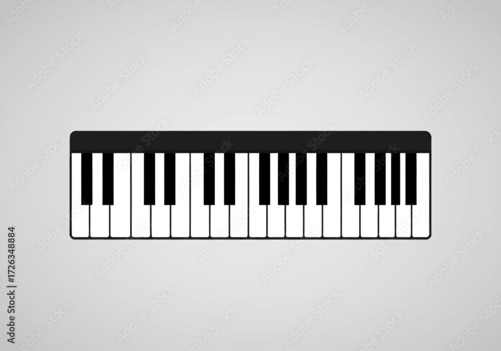 Fototapeta premium Keyboard Illustration A Simple Graphic of Piano Keys