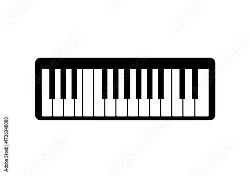 Simple graphic representation of a classic piano keyboard