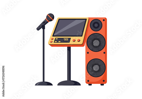 Karaoke Machine with Microphone and Speaker System