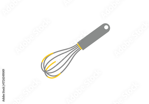 Kitchen whisk icon flat design isolated on white background