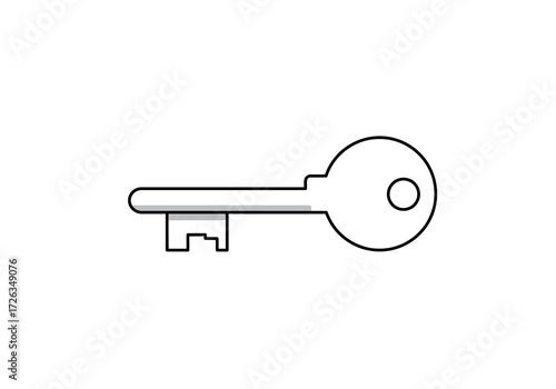 Simple Key Illustration Unlocking Possibilities and Access