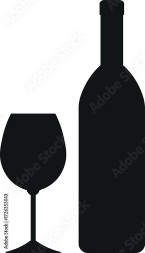 Minimal Alcohol Drink Symbol Vector