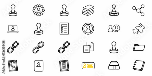 Professional business icons collection for modern branding and digital use