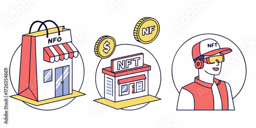 Explore the vibrant world of NFTs with digital storefronts, currency, and a forward-thinking collector ready to dive in