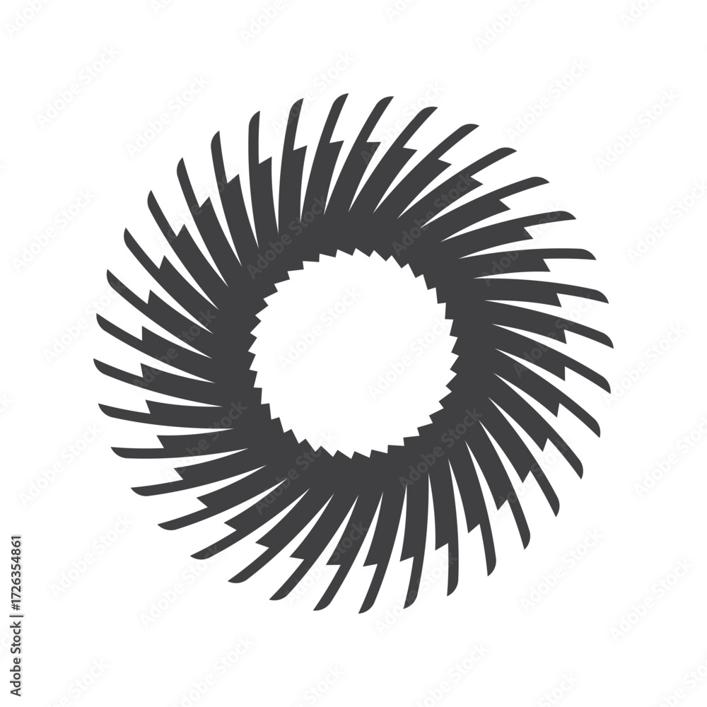 Fototapeta premium The circular saw icon isolated flat style design.