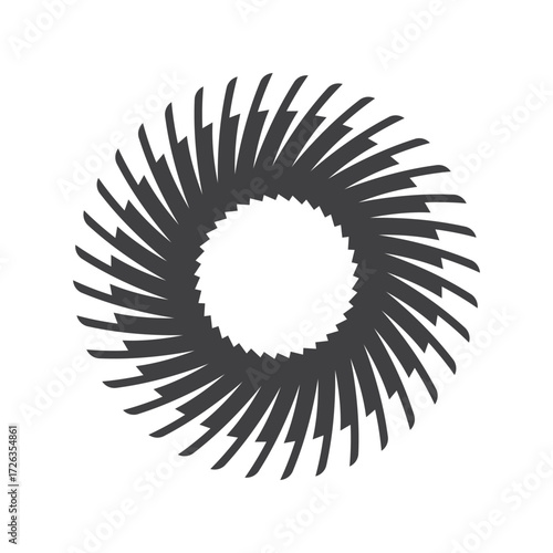 The circular saw icon isolated flat style design.