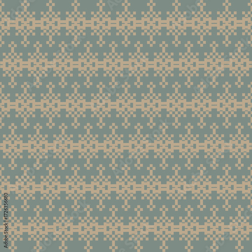 Transform classic embroidery into modern pixel style with this pixel art fabric, traditional embroidery motifs