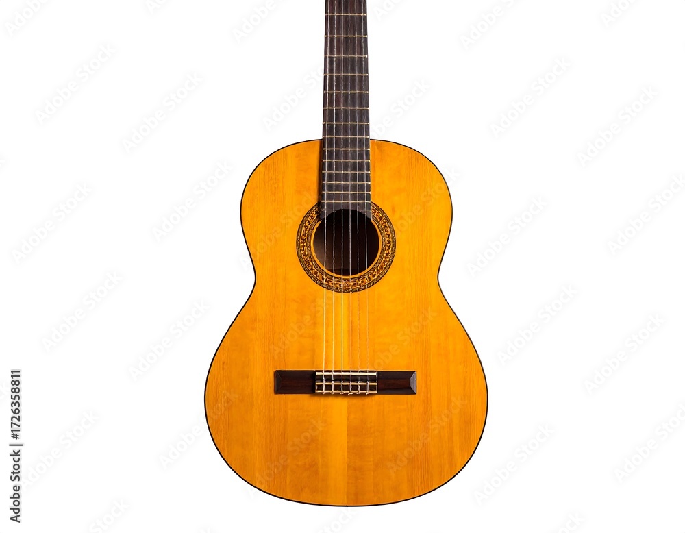 Fototapeta premium Classic acoustic guitar, front view