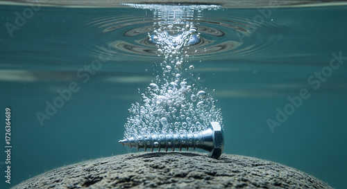 Underwater breathing screw