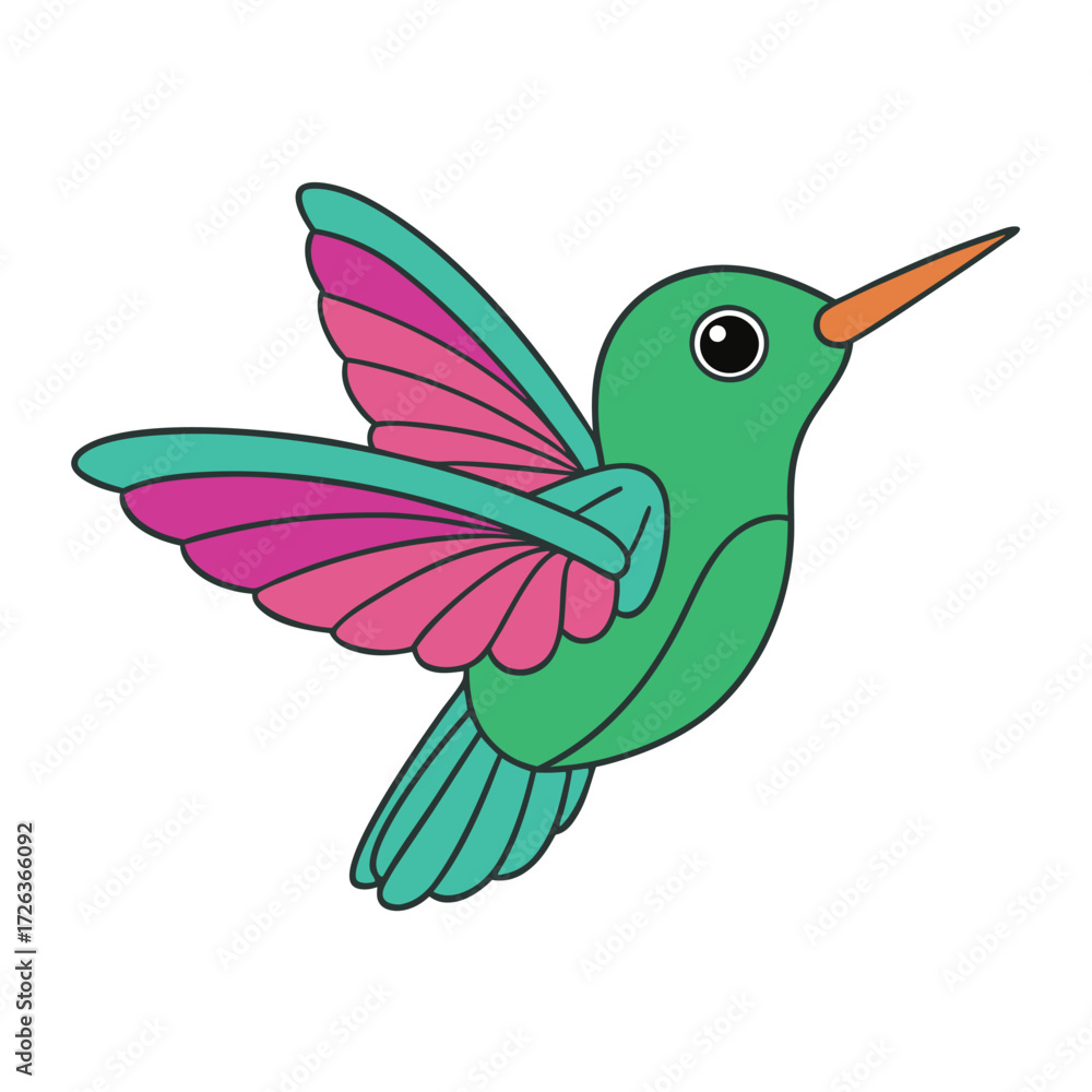 Obraz premium colorful humming bird Artwork