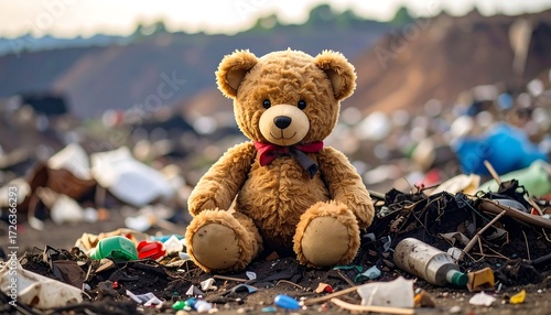 Teddy bear in landfill (2)