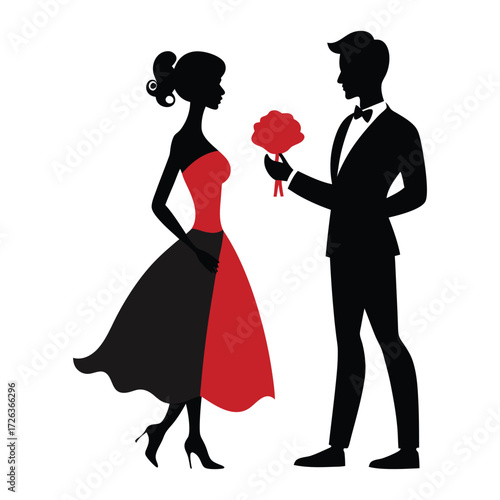 Wallpaper Mural romantic black silhouette scene Torontodigital.ca