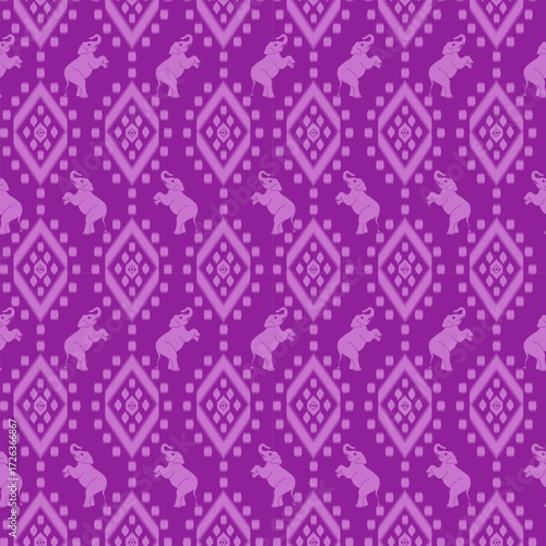 popular elephant pattern in asian style this elephant graphic is fashionable in thailand india and south east asia and this elephant and baby elephant can be for textile industry and any package 