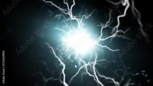 lightning in the night sky