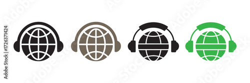 Team Collaboration and Global Network Illustration