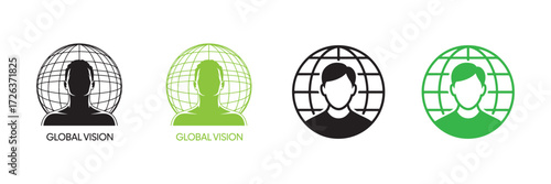 Team Collaboration and Global Network Illustration