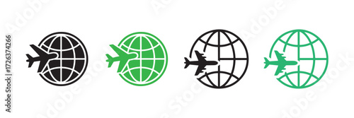 Connected Community with Globe and People Icons