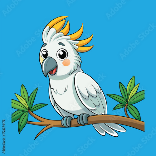 cute cartoon cockatoo