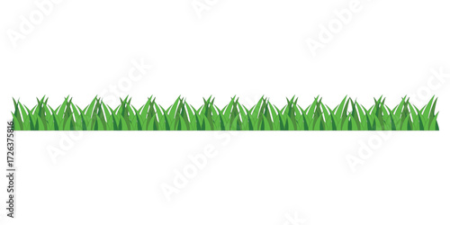 Green grass border for design element use