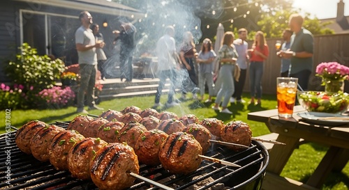 Summer Backyard BBQ Gathering with Friends.