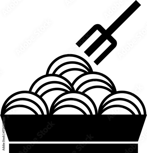 black cooking utensil icon illustration