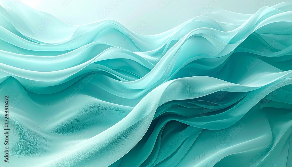 Obraz premium Abstract blue gradient backgrounds with waveforms, geometric overlays, and tranquil depth.