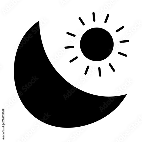 day and night glyph icon