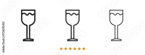 Alcohol icon. Thin line icon vector