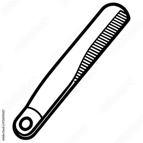 Comb illustration for hair styling and grooming