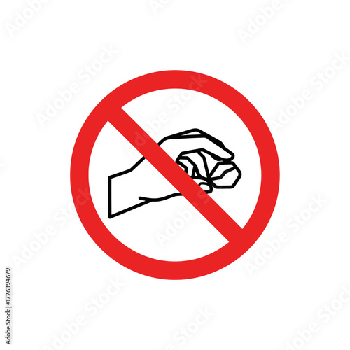Do Not Dispose of Trash icon indicating prohibited waste disposal and environmental protection