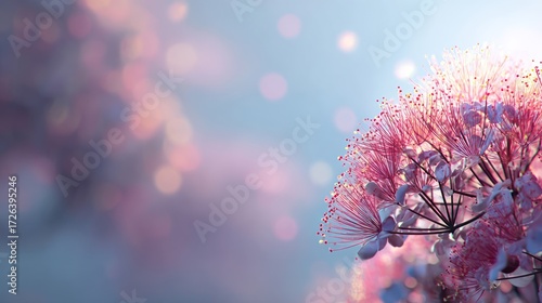 Delicate pink flower cluster