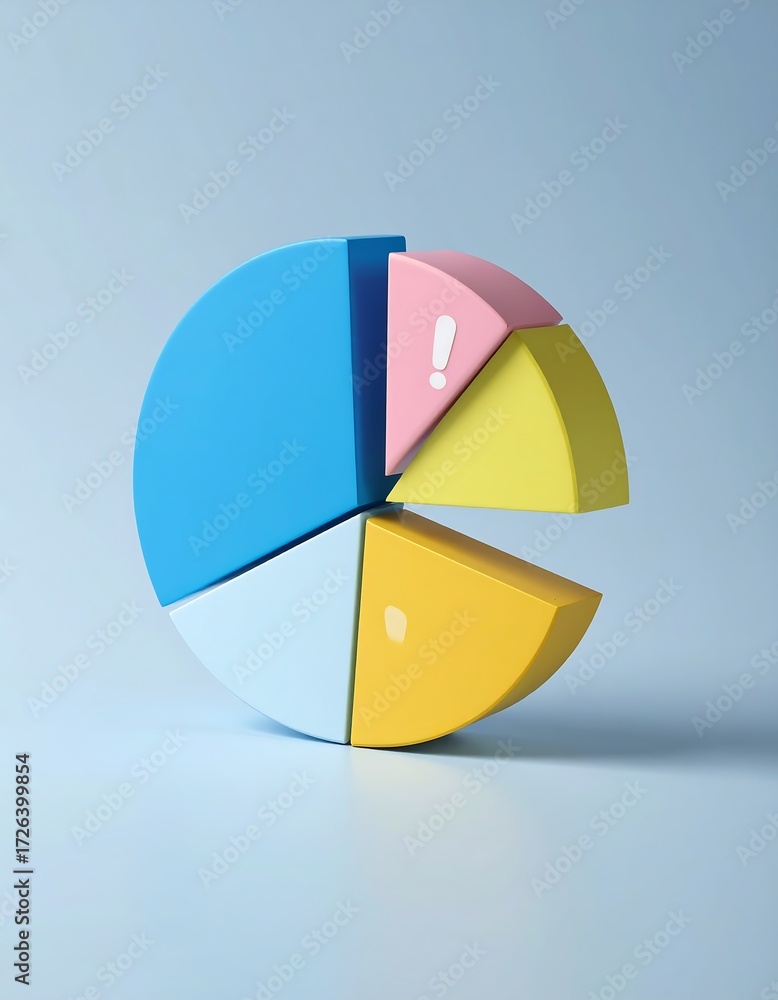 Obraz premium Colorful pie chart graphic