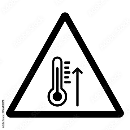 High Temperature Symbol Sign,Vector Illustration, Isolated On White Background Label. EPS10