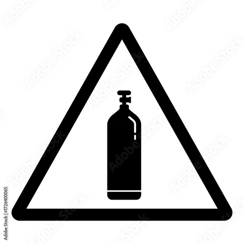 Gas Cylinder Symbol Sign,Vector Illustration, Isolated On White Background Label. EPS10