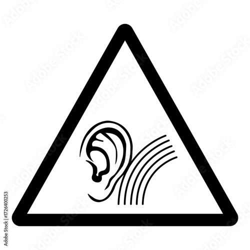 High Noise Area Symbol Sign,Vector Illustration, Isolated On White Background Label.EPS10