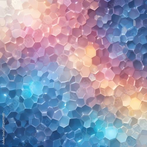 "Bright Hexagon Wallpaper Background with Modern Geometric Pattern for Futuristic Design"